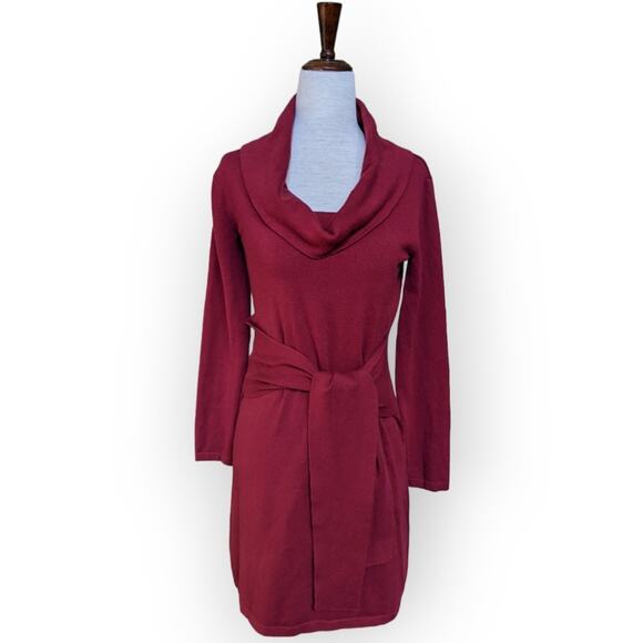 Boston Proper Cotton Silk Cashmere Cowl Neck Sweater Dress - Picture 2 of 8
